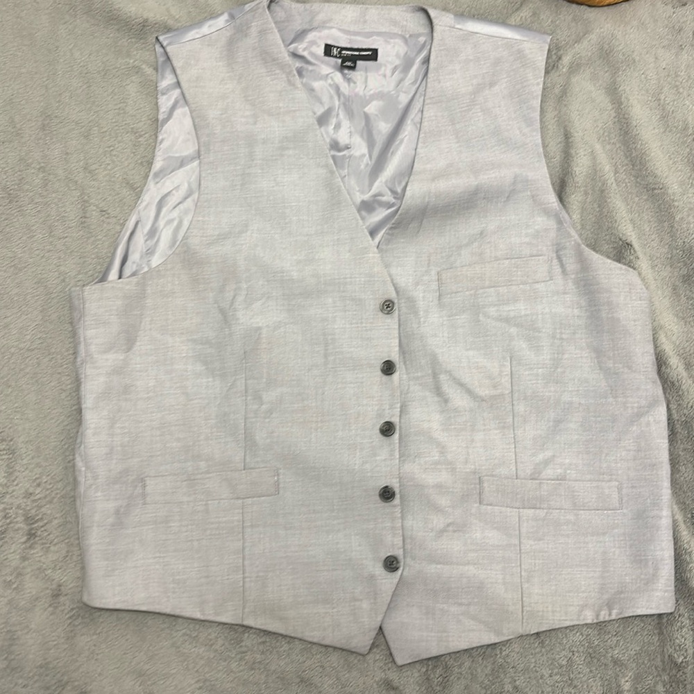 Silver INC button up vest 2Xl